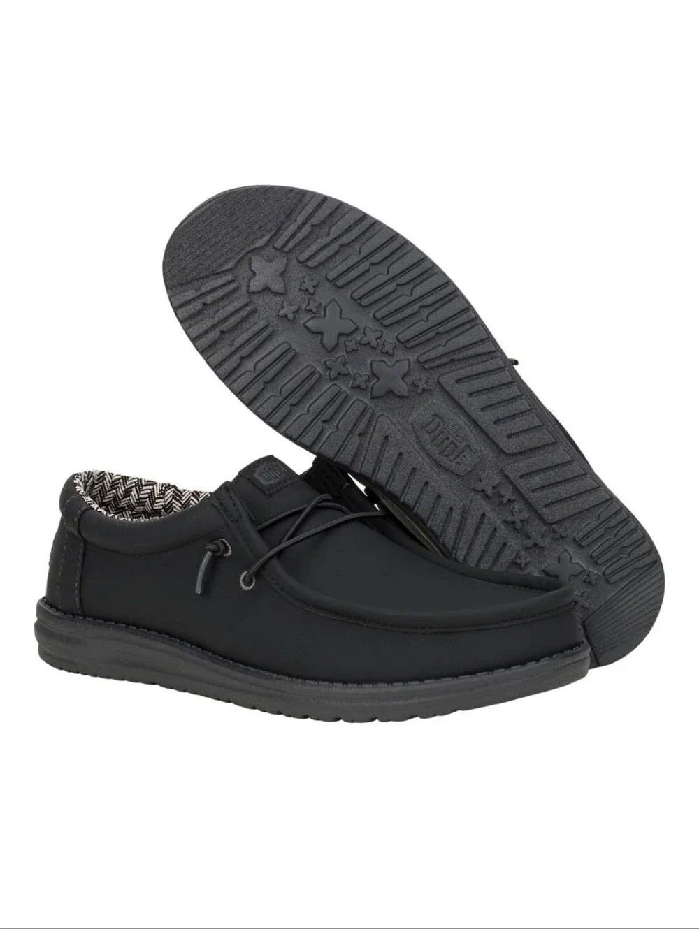 Hey Dude Wally Classic Black Charcoal Casual Slip-On Size 13